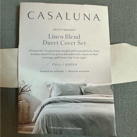 Casaluna Bedding Casaluna Fullqueen Heavyweight Linen Blend Duvet